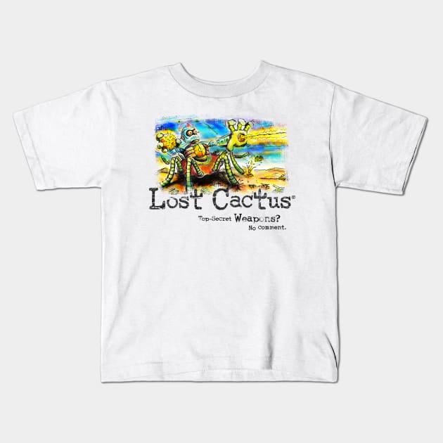 Lost Cactus - Top Secret Weapons? No Comment. Kids T-Shirt by LostCactus